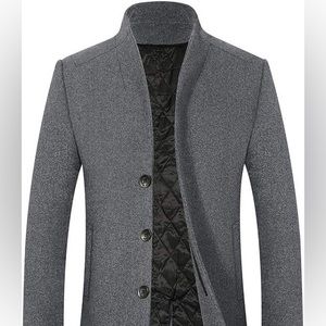 APTRO Men's Wool Long Business Coat M